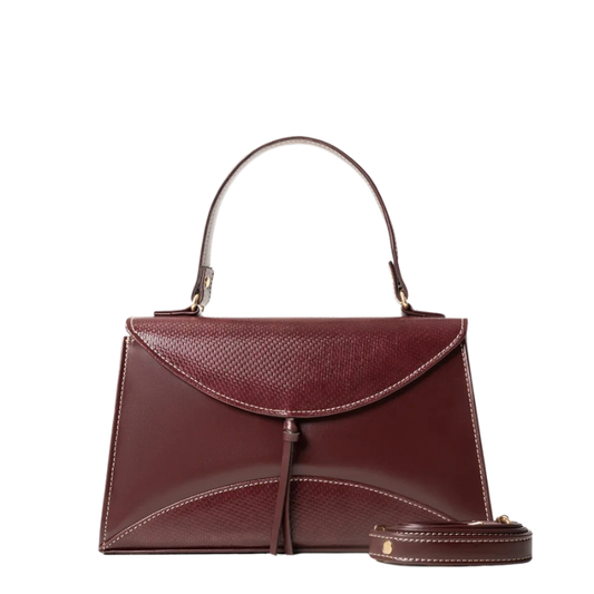 Maroon Handbag.