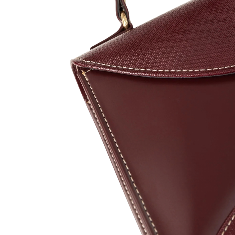 Maroon Handbag.