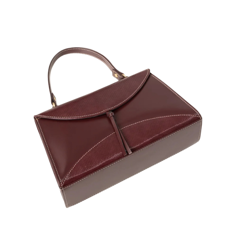 Maroon Handbag.
